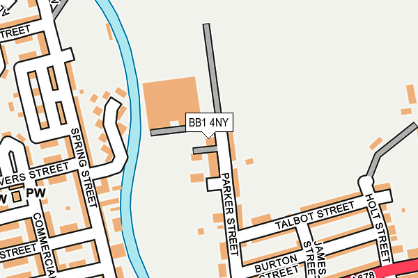 BB1 4NY map - OS OpenMap – Local (Ordnance Survey)