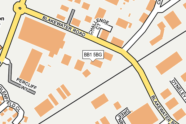 BB1 5BG map - OS OpenMap – Local (Ordnance Survey)