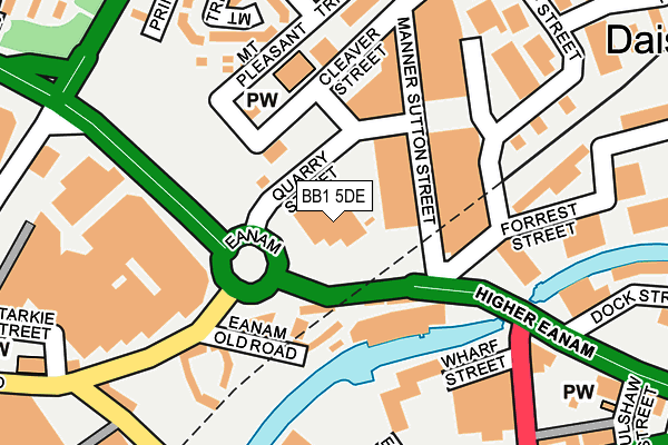 BB1 5DE map - OS OpenMap – Local (Ordnance Survey)