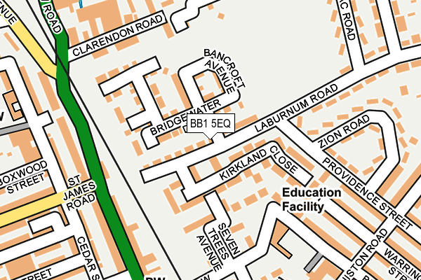 BB1 5EQ map - OS OpenMap – Local (Ordnance Survey)