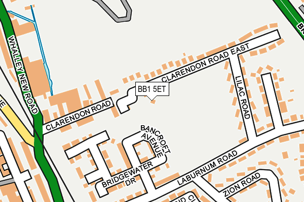 BB1 5ET map - OS OpenMap – Local (Ordnance Survey)