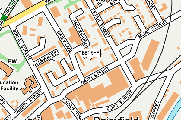 BB1 5HF map - OS OpenMap – Local (Ordnance Survey)
