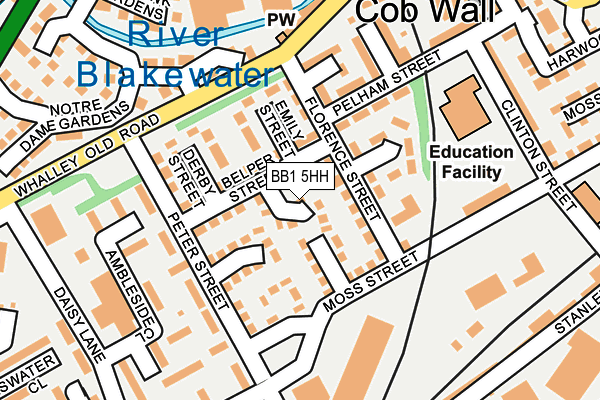 BB1 5HH map - OS OpenMap – Local (Ordnance Survey)