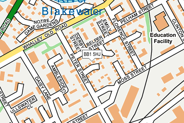 BB1 5HJ map - OS OpenMap – Local (Ordnance Survey)