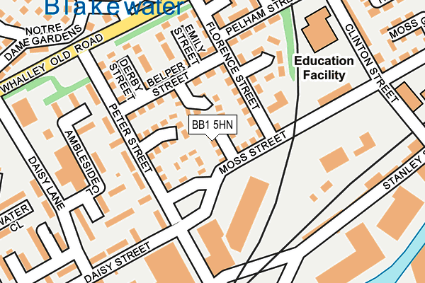 BB1 5HN map - OS OpenMap – Local (Ordnance Survey)
