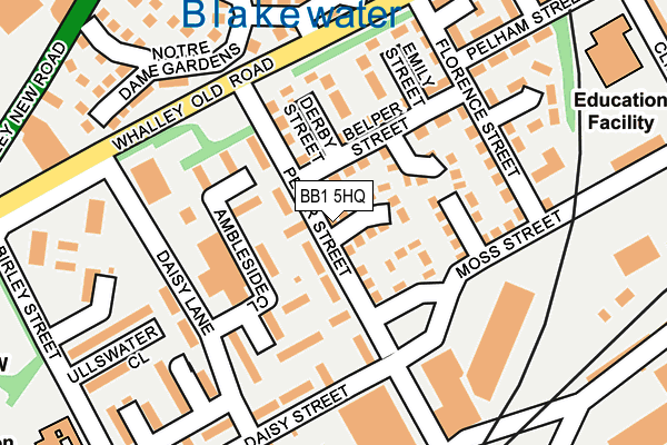 BB1 5HQ map - OS OpenMap – Local (Ordnance Survey)