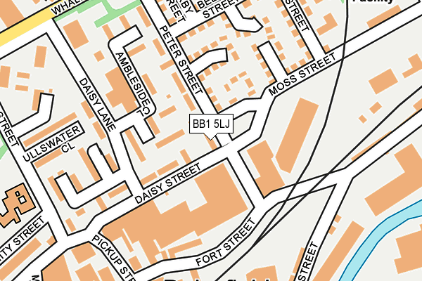 BB1 5LJ map - OS OpenMap – Local (Ordnance Survey)