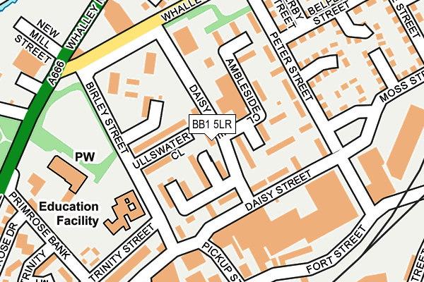 BB1 5LR map - OS OpenMap – Local (Ordnance Survey)
