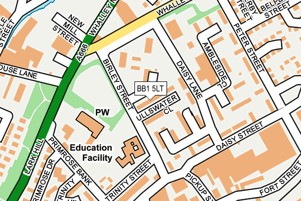 BB1 5LT map - OS OpenMap – Local (Ordnance Survey)