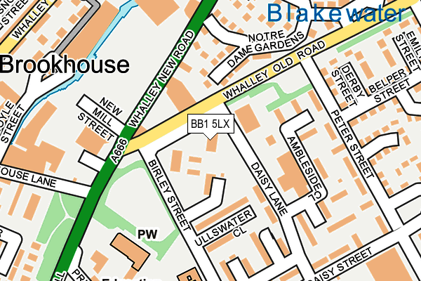 BB1 5LX map - OS OpenMap – Local (Ordnance Survey)