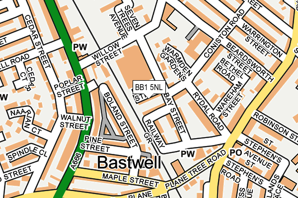 BB1 5NL map - OS OpenMap – Local (Ordnance Survey)