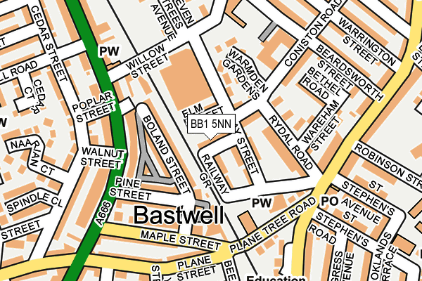 BB1 5NN map - OS OpenMap – Local (Ordnance Survey)