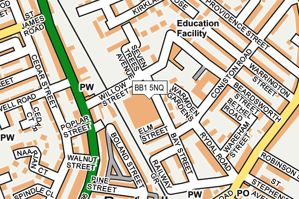 BB1 5NQ map - OS OpenMap – Local (Ordnance Survey)