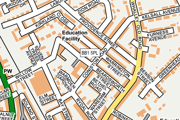 BB1 5PL map - OS OpenMap – Local (Ordnance Survey)