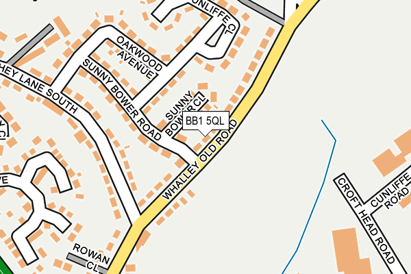 BB1 5QL map - OS OpenMap – Local (Ordnance Survey)