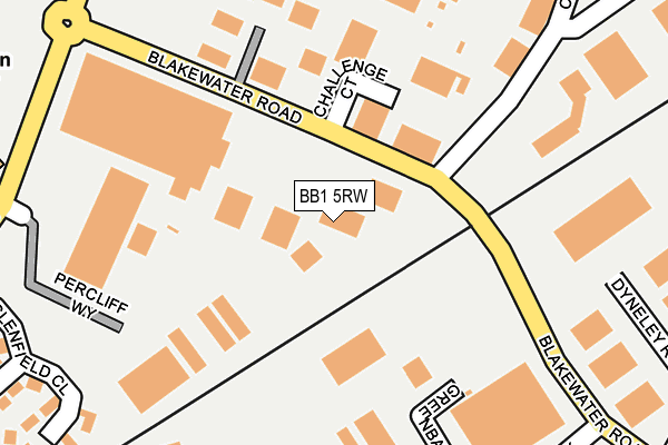 BB1 5RW map - OS OpenMap – Local (Ordnance Survey)