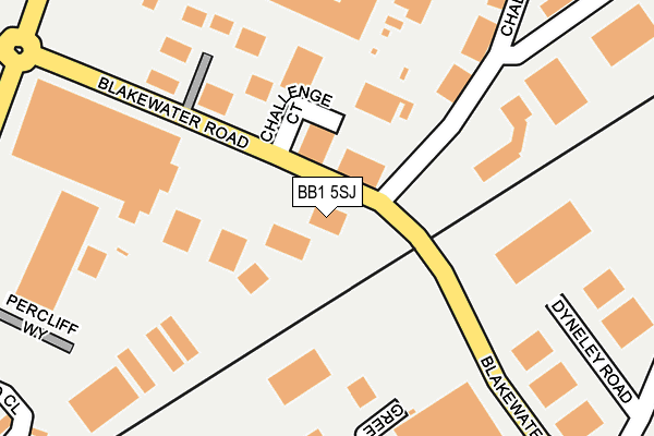 BB1 5SJ map - OS OpenMap – Local (Ordnance Survey)