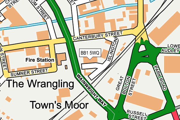 BB1 5WQ map - OS OpenMap – Local (Ordnance Survey)