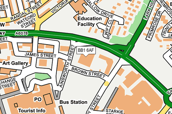 BB1 6AF map - OS OpenMap – Local (Ordnance Survey)