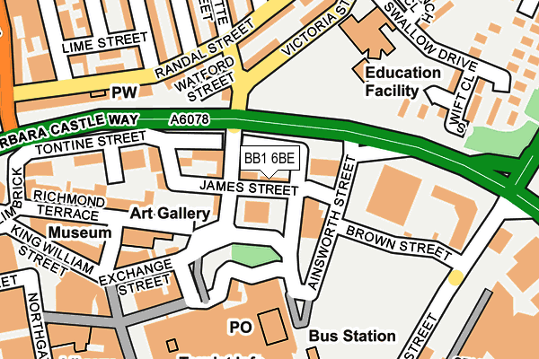 BB1 6BE map - OS OpenMap – Local (Ordnance Survey)