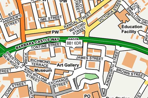 BB1 6DR map - OS OpenMap – Local (Ordnance Survey)