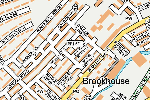 BB1 6EL map - OS OpenMap – Local (Ordnance Survey)
