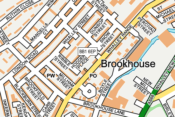 BB1 6EP map - OS OpenMap – Local (Ordnance Survey)