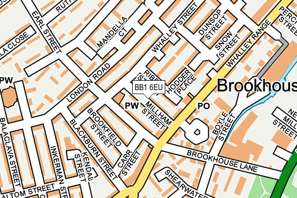 BB1 6EU map - OS OpenMap – Local (Ordnance Survey)