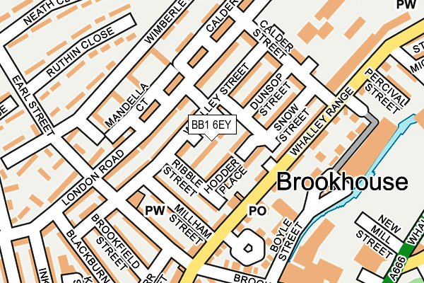 BB1 6EY map - OS OpenMap – Local (Ordnance Survey)