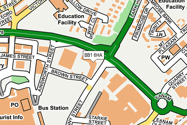 BB1 6HA map - OS OpenMap – Local (Ordnance Survey)
