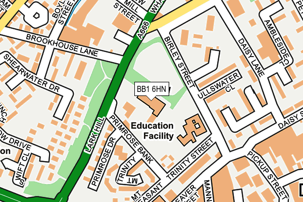 BB1 6HN map - OS OpenMap – Local (Ordnance Survey)