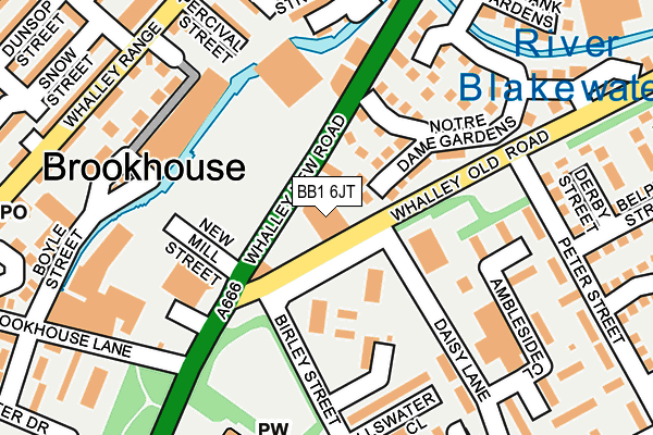 BB1 6JT map - OS OpenMap – Local (Ordnance Survey)
