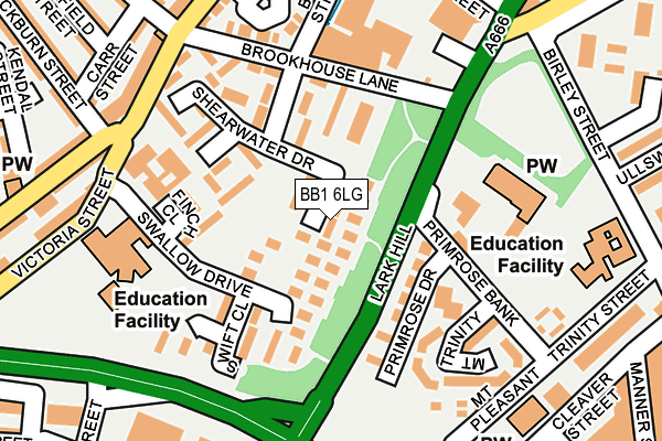BB1 6LG map - OS OpenMap – Local (Ordnance Survey)
