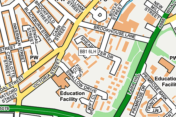 BB1 6LH map - OS OpenMap – Local (Ordnance Survey)