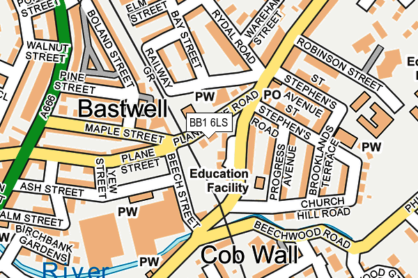 BB1 6LS map - OS OpenMap – Local (Ordnance Survey)