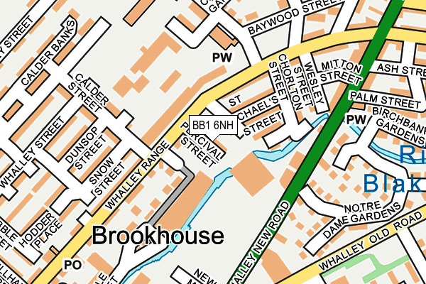 BB1 6NH map - OS OpenMap – Local (Ordnance Survey)