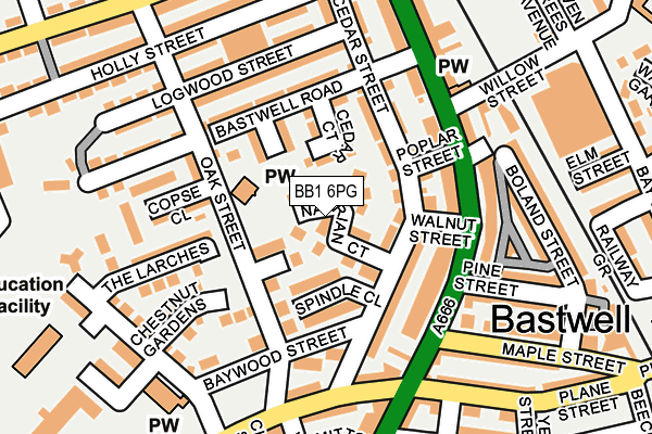 BB1 6PG map - OS OpenMap – Local (Ordnance Survey)