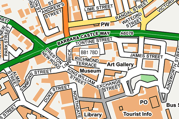 BB1 7BD map - OS OpenMap – Local (Ordnance Survey)