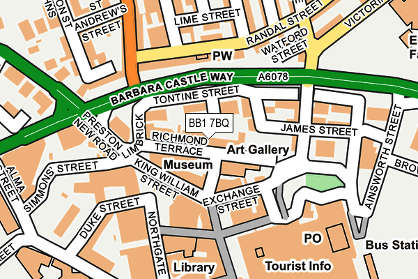 BB1 7BQ map - OS OpenMap – Local (Ordnance Survey)