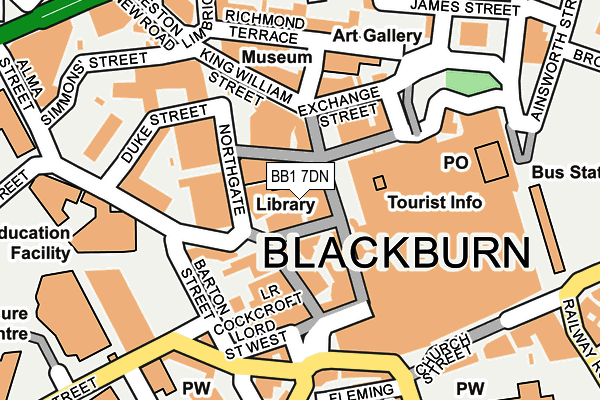 BB1 7DN map - OS OpenMap – Local (Ordnance Survey)