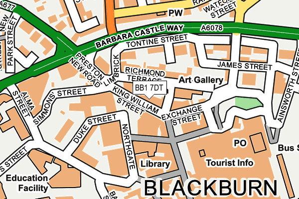 BB1 7DT map - OS OpenMap – Local (Ordnance Survey)
