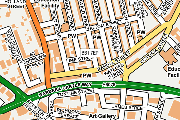 BB1 7EP map - OS OpenMap – Local (Ordnance Survey)