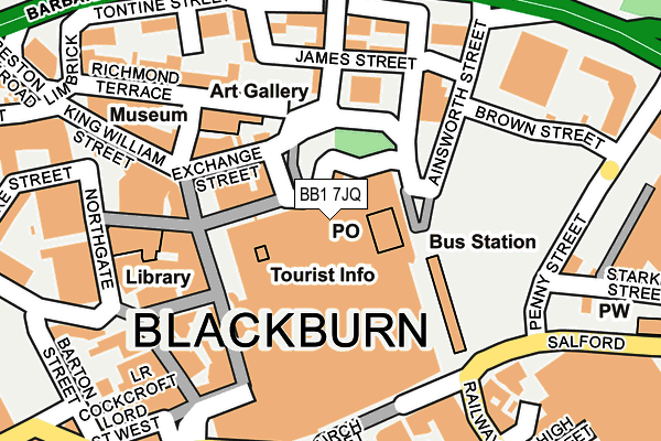 BB1 7JQ map - OS OpenMap – Local (Ordnance Survey)