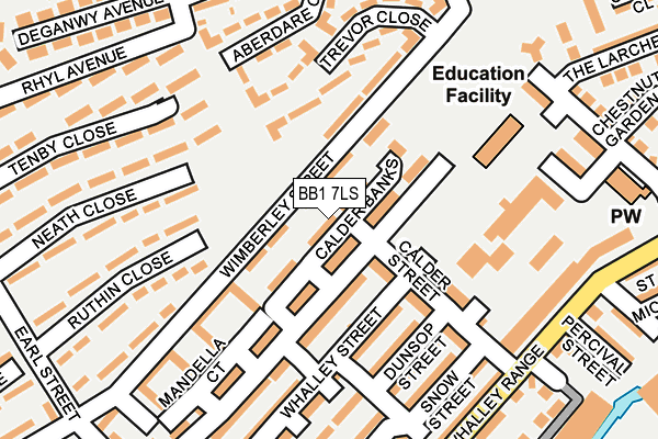 BB1 7LS map - OS OpenMap – Local (Ordnance Survey)