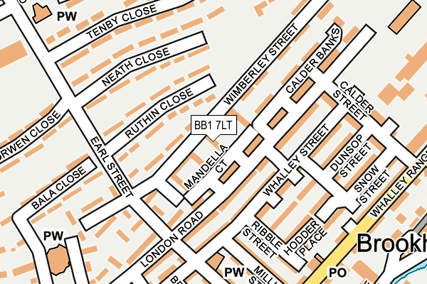 BB1 7LT map - OS OpenMap – Local (Ordnance Survey)