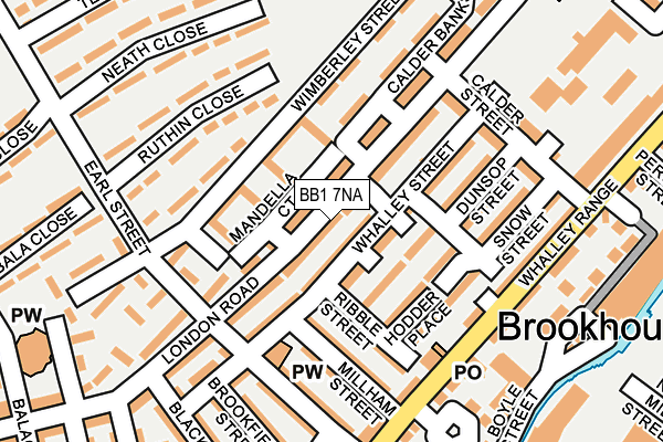 BB1 7NA map - OS OpenMap – Local (Ordnance Survey)