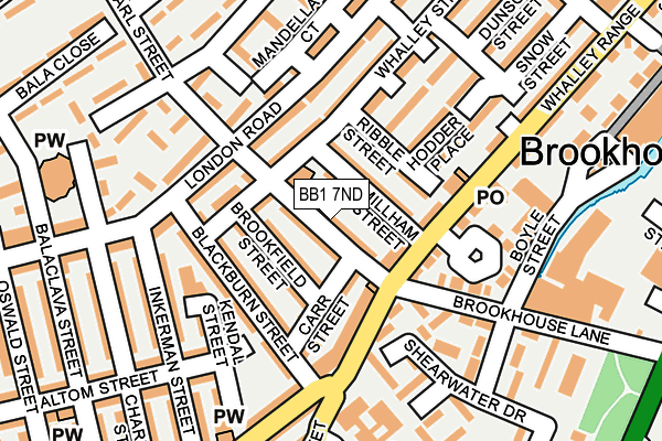 BB1 7ND map - OS OpenMap – Local (Ordnance Survey)
