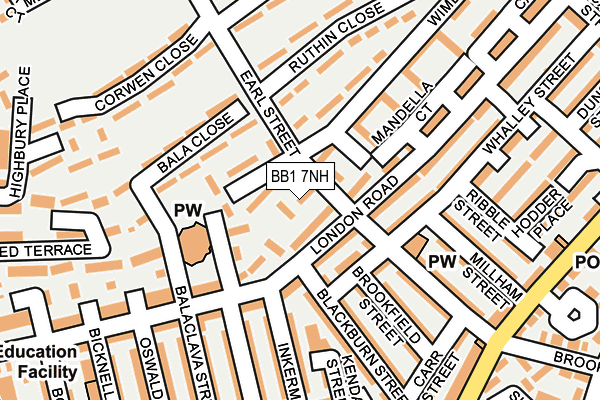 BB1 7NH map - OS OpenMap – Local (Ordnance Survey)