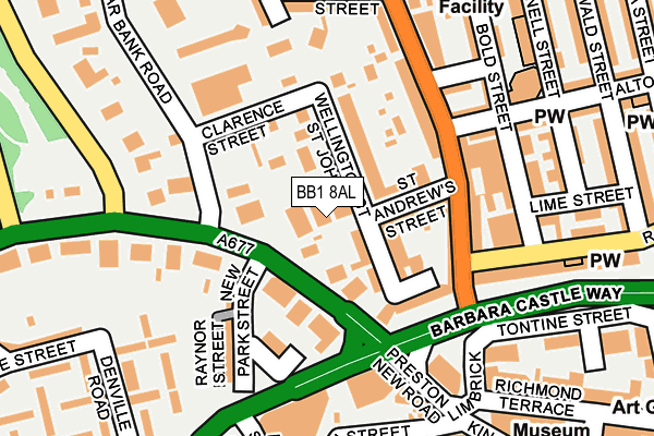 BB1 8AL map - OS OpenMap – Local (Ordnance Survey)
