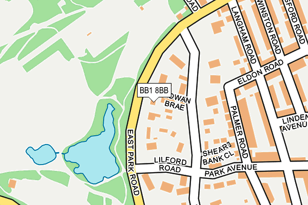 BB1 8BB map - OS OpenMap – Local (Ordnance Survey)